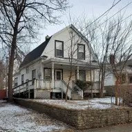 white two story house