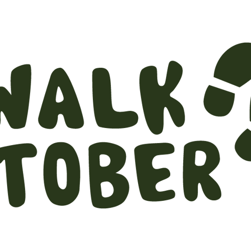 Text reads Walktober with footprint icon